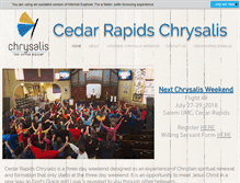 Tablet Screenshot of crchrysalis.org
